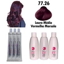 Kit 3 Coloração Cabelos Vermelhos 60g + Ox Juzy