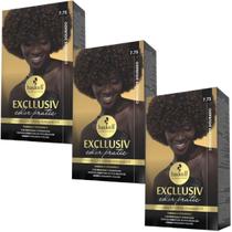 Kit 3 Coloração Creme Permanente Excllusiv Color Pratic Chocolate Dourado 7.73 Haskell