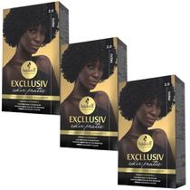 Kit 3 Coloração Creme Permanente Excllusiv Color Pratic Preto 2.0 Haskell Kit 3 Coloração Creme Permanente Excllusiv Color Pratic Preto 2.0 Haskell