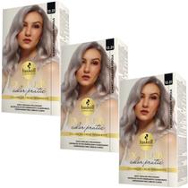 Kit 3 Coloração Creme Permanente Excllusiv Color Pratic Superclareador Pérola 12.21 Haskell