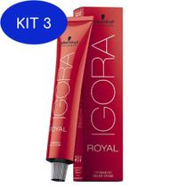 Kit 3 Coloração Igora Royal 6.88 Louro Escuro Vermelho Extra