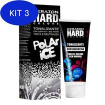 Kit 3 Coloração Keraton Hard Colors Polar Ice
