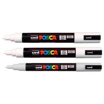 Kit 3 com Caneta Marcador 1M 3M 5M Uni Ball Marcador Posca