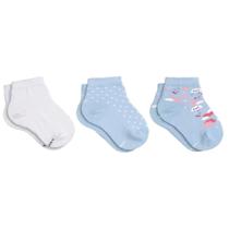 KIT 3 com Meias infantil nuvem para menina Lupo