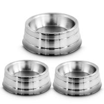 Kit 3 Comedouro Bebedouro Aluminio Leve Gigante 2500ml