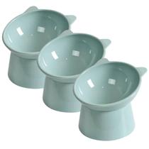 Kit 3 comedouro bebedouro elevado ergonômico para gatos e cães 300ml Kit 3 comedouro bebedouro elevado ergonômico para gatos e cães 300ml