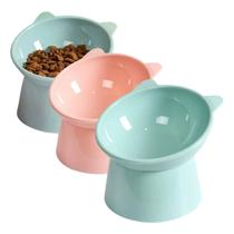 Kit 3 comedouro bebedouro elevado ergonômico para gatos e cães 300ml