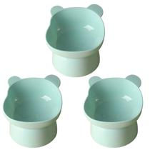 Kit 3 Comedouro elevado para Gatos Cachorros Cães Pets Comedouro Ergonômico Individual Ursinho