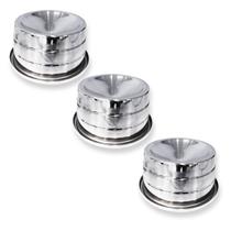 Kit 3 Comedouro Ergonômico Elevado Alumínio Anti Formiga Para Gatos Cat Pet