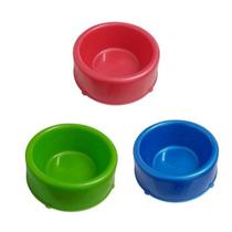 Kit 3 Comedouro Plastico Patinhas Medio 1900ml Cores Variadas