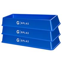 Kit 3 Comedouros para Animais 25L Azul Gplas