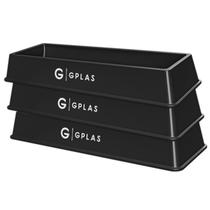 Kit 3 Comedouros para Animais 25L Preto Gplas Kit 3 Comedouros para Animais 25L Preto Gplas