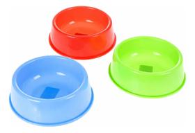Kit 3 Comedouros Pet Plástico Cães Gatos Tigela Ração Água Kit 3 Comedouros Pet Plástico Cães Gatos Tigela Ração Água