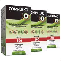 Kit 3 Complexo B 300 Comprimidos Vitaminas B1 B2 B3 B4 B5 B6 Vitaminas Minerais Concentrado Puro Kit 3 Complexo B 300 Comprimidos Vitaminas B1 B2 B3 B4 B5 B6 Vitaminas Minerais Concentrado Puro