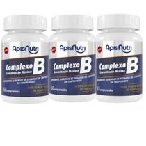 KIT 3 Complexo B Concentração Máxima 500mg 60 Comp Apisnutri