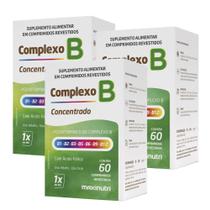 Kit 3 Complexo B Concentrado 60 CP Maxinutri Kit 3 Complexo B Concentrado 60 CP Maxinutri