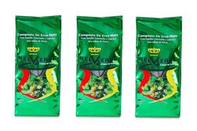 Kit 3 Composto de Erva Mate Rei Verde 500g