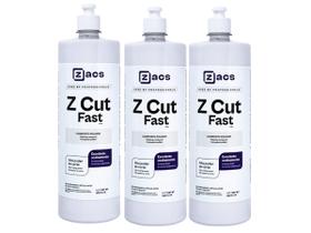 Kit 3 Composto Polidor Zacs Z Cut Fast 1L Profissional Kit 3 Composto Polidor Zacs Z Cut Fast 1L Profissional