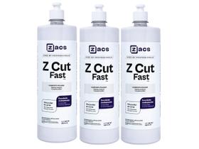 Kit 3 Composto Polidor Zacs Z Cut Fast 1L Profissional Kit 3 Composto Polidor Zacs Z Cut Fast 1L Profissional