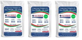 Kit 3 Compressa de Gaze Não Esteril 9 Fios 180gr Nobre Slim