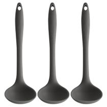 Kit 3 Conchas de Silicone Cozinha Utensílio Feijão Sopa Cald
