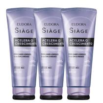 Kit 3 Condicionador Acelera o Crescimento Fios Longos Eudora Siàge 200ml Kit 3 Condicionador Acelera o Crescimento Fios Longos Eudora Siàge 200ml