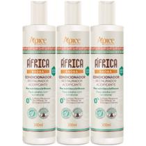 Kit 3 Condicionador África Baobá Apse Restaurador Acidificante Vegano Curvaturas 300ml
