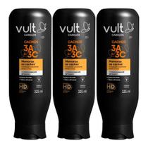 Kit 3 Condicionador Cabelos Cacheados 3A 3B 3C Hidratação Cachos Vult 325ml Kit 3 Condicionador Cabelos Cacheados 3A 3B 3C Hidratação Cachos Vult 325ml