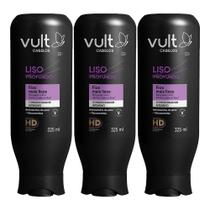 Kit 3 Condicionador Cabelos Lisos Anti Frizz Liso Profundo 325ml Vult Kit 3 Condicionador Cabelos Lisos Anti Frizz Liso Profundo 325ml Vult