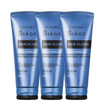 Kit 3 Condicionador Hair Plastia Plástica dos Fios Hidratação Capilar 200ml Eudora Siàge Kit 3 Condicionador Hair Plastia Plástica dos Fios Hidratação Capilar 200ml Eudora Siàge