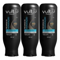 Kit 3 Condicionador Hidratante Recarga de Hidratação Cabelos 325ml Vult