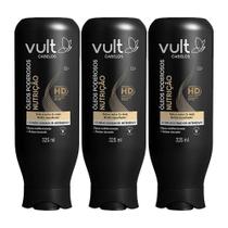 Kit 3 Condicionador Nutrição Cabelos Óleos Poderosos Intensivo 325ml Vult