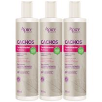 Kit 3 Condicionador Nutritivo Cachos Apse Apice Vegano Cabelo Sem Sulfato 300ml