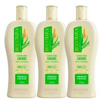 Kit 3 Condicionador para Cabelo Cacheado Babosa e Macadâmia Cachos Bio Extratus 500ml