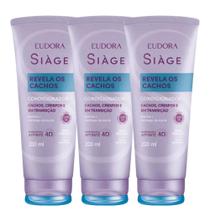 Kit 3 Condicionador para Cabelos Cacheados Revela Os Cachos Ondulados 200ml Eudora Siàge