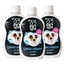 Kit 3 Condicionador para Cães e Gatos - Hidratante para Pêlos 500ml Petside Kit 3 Condicionador para Cães e Gatos - Hidratante para Pêlos 500ml Petside