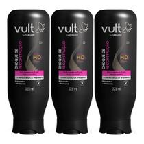 Kit 3 Condicionador Restauração Choque de Reconstrução Reparação 325ml Vult