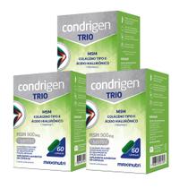 Kit 3 Condrigen Trio MSM Colágeno Tipo 2 HA e Vit.C 60 Caps - Maxinutri