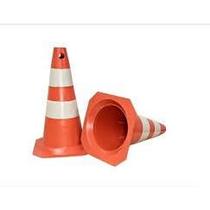 Kit 3 Cone Rigido Laranja/branco 50cm ou 75cm Sinalizaçao Transito area de risco Kit 3 Cone Rigido Laranja/branco 50cm ou 75cm Sinalizaçao Transito area de risco