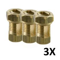 Kit 3 Conector de Pressão Parafuso Split Bolt Metálico 16mm