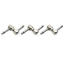 Kit 3 Conector P10 P10 Mono em Z Pedais de Guitarra Baixo Kit 3 Conector P10 P10 Mono em Z Pedais de Guitarra Baixo