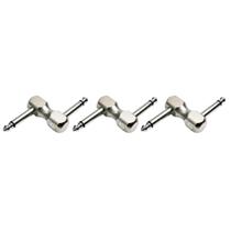 Kit 3 Conector P10 P10 Mono Em Z Pedais De Guitarra Baixo