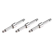 Kit 3 Conector P10 P10 Mono Para Pedais de Guitarra Baixo