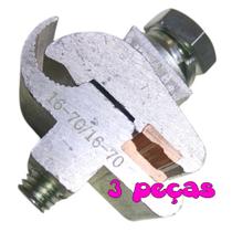 Kit 3 Conector Paralelo Bimetálico Tapit 16 à 70mm Simples Cabo Alumínio com Cobre