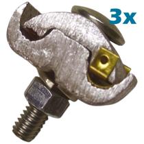 Kit 3 Conector Paralelo Tapit Bimetálico Grampo 10 à 50mm Alumínio Cobre com 1 Parafuso
