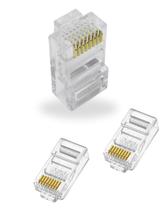 Kit 3 Conector RJ45 Macho 8 Vias Plug de Rede