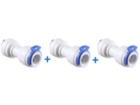 KIT 3 Conector União Emenda Reta Engate Ráp P Mangueira 3/8 KIT 3 Conector União Emenda Reta Engate Ráp P Mangueira 3/8