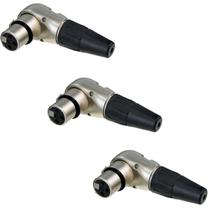 Kit 3 Conector Xlr Femea 90 Rc3fr Rean By Neutrik