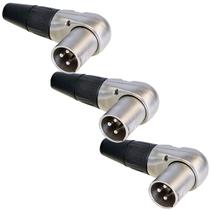 Kit 3 Conector Xlr Macho 90 Rc3mr Rean By Neutrik Kit 3 Conector Xlr Macho 90 Rc3mr Rean By Neutrik