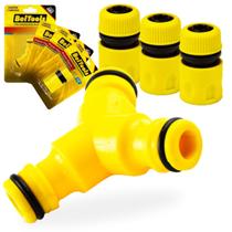 Kit 3 Conectores Engate Rápido Com Derivação Em Y Mangueira